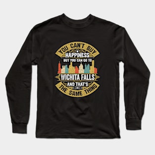 Wichita Falls City Texas State USA Flag Native American Long Sleeve T-Shirt